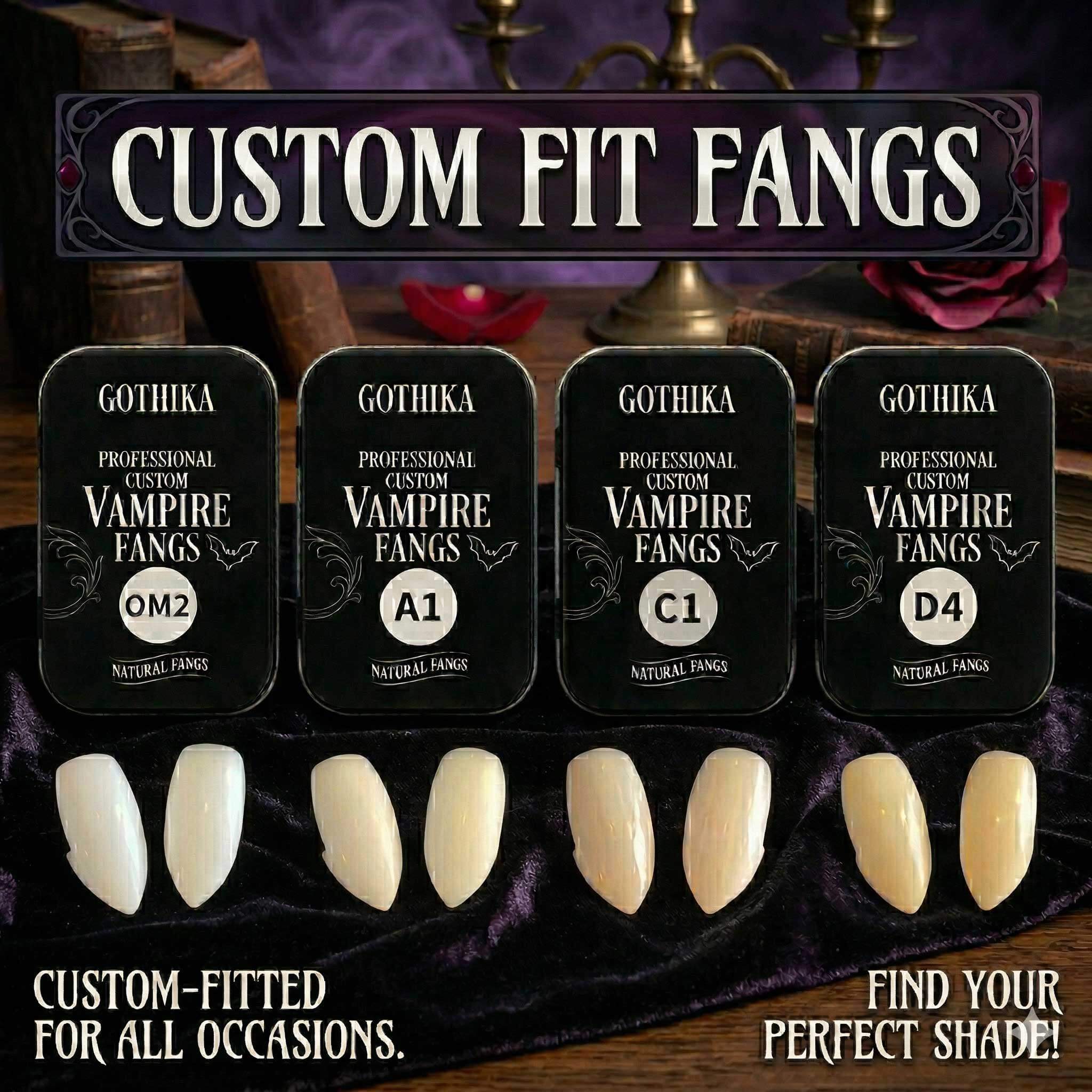 Choose You Color Of Custom Fit Vampire Fangs By Gothika